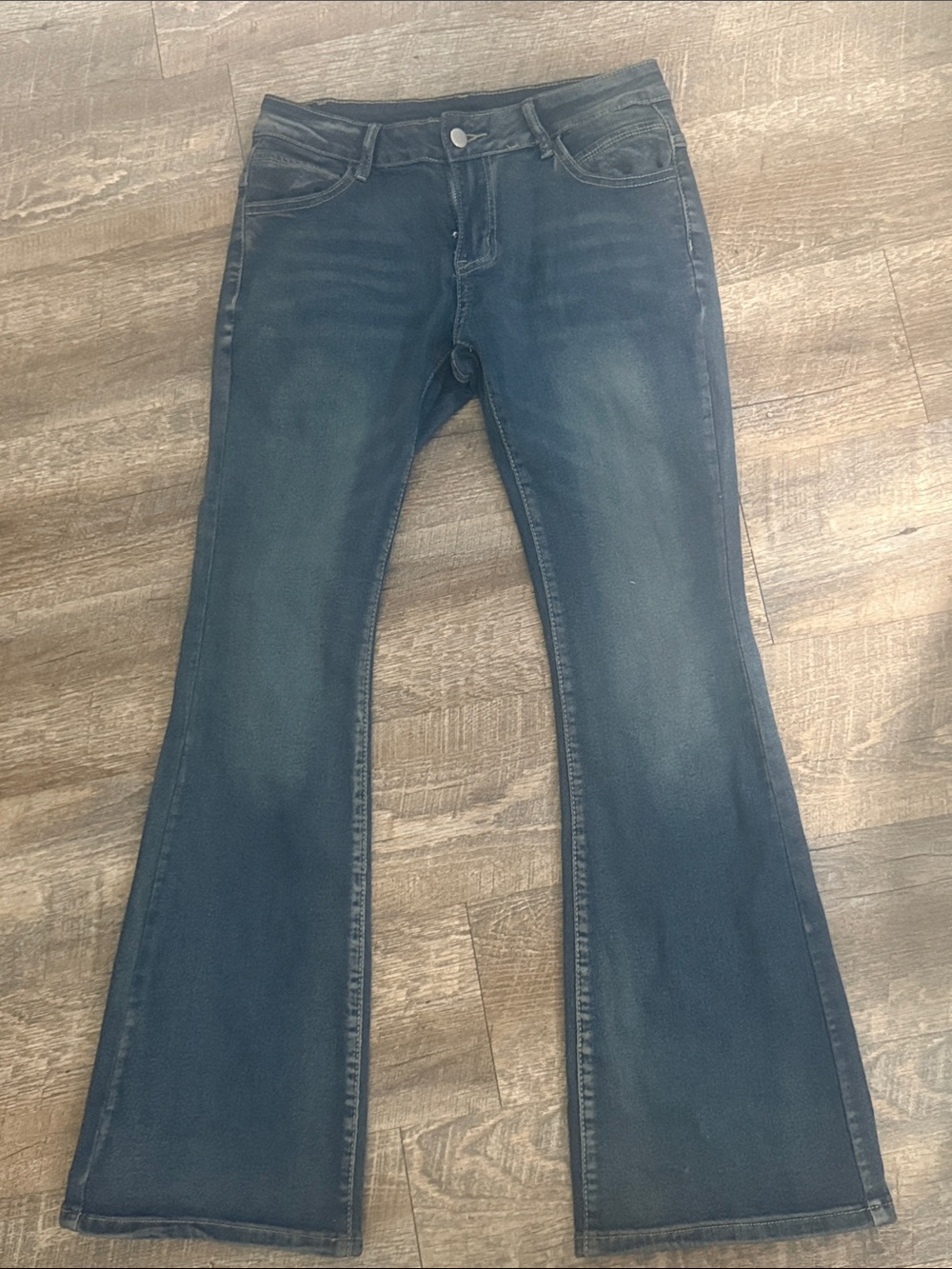 SHEIN Dark Blue Flare Jeans